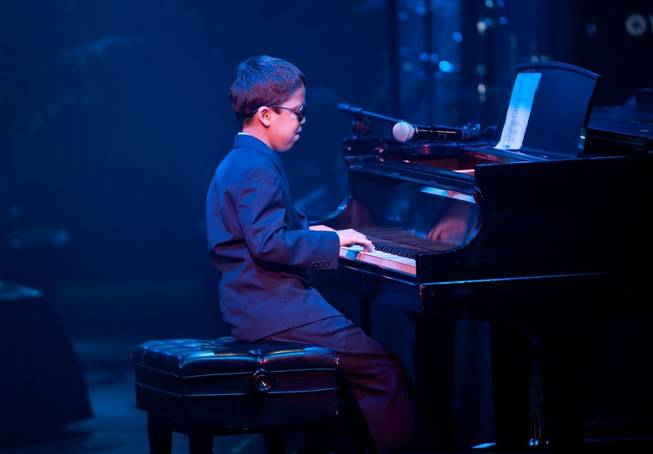 Ten-year-old Ethan Bortnick performs at the Las Vegas Hilton on ...